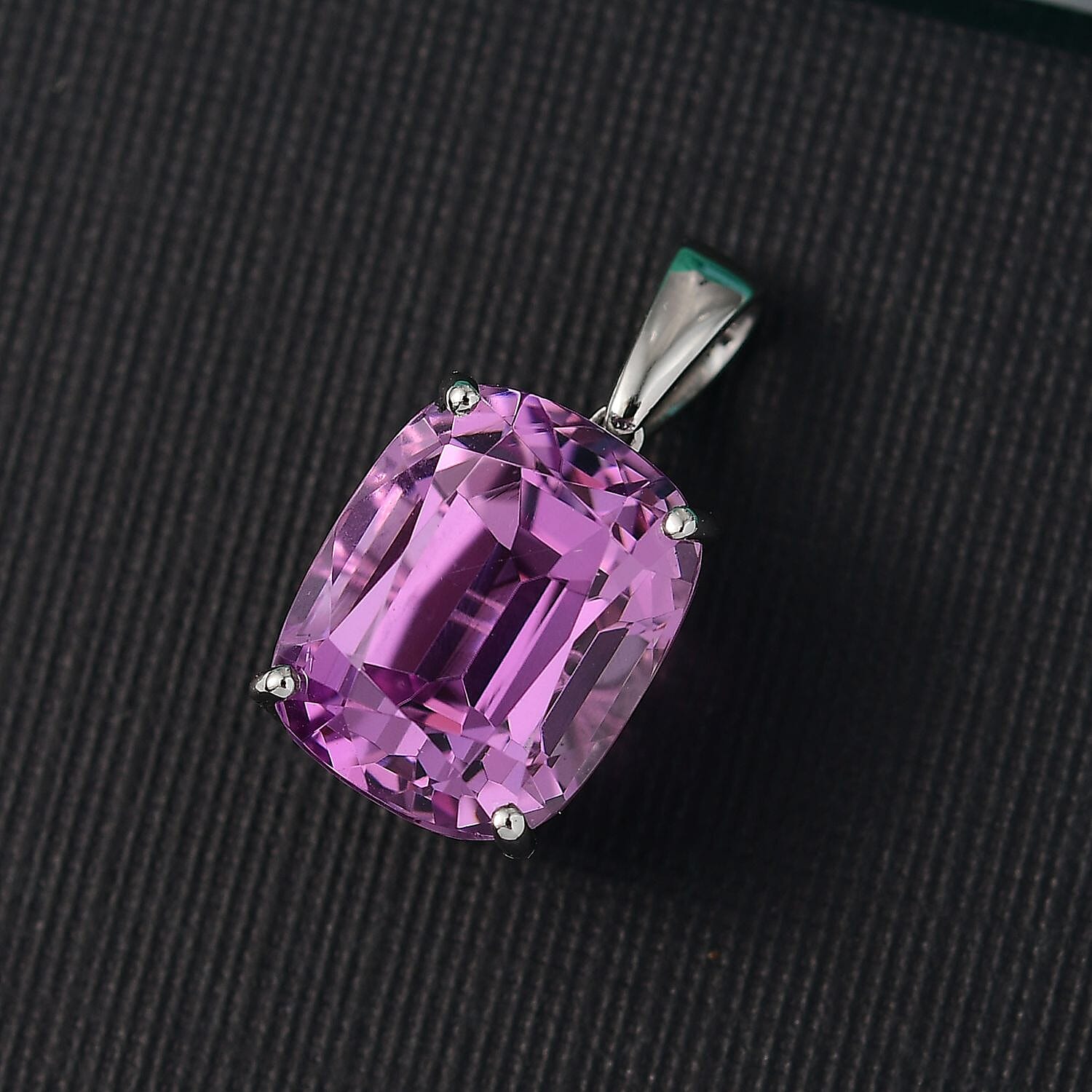 Collectors Edition - RHAPSODY 950 Platinum AAAA Patroke Kunzite Solitaire Pendant 8.22 Ct.